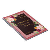 Burgundy Blush Personalisiertes Gebetsblatt Notizblock (Rechte Seite)