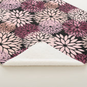 Burgundy Blush Pink Blume Sherpadecke (3/4)