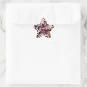 Burgundy Blush Pink Blume Stern-Aufkleber (Tasche)