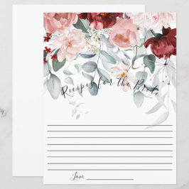 Burgundy Blush Pink Blumenbride Rezept