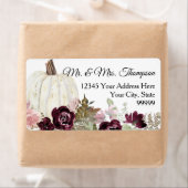 Burgundy Blush Pink Floral White Pumpkin Rückkehr (Insitu)