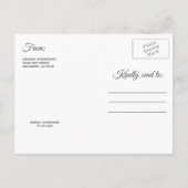 Burgundy Blush Pink Gold Hochzeit speichern das Da Ankündigungspostkarte (Rückseite)