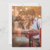 Burgundy Blush Pink Roses Foto Hochzeit Einladung (Rückseite)