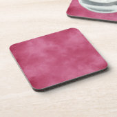 Burgundy Blush Plastic Getränkeuntersetzer (Linke Seite)