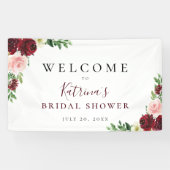 Burgundy Blush Wasserfarbe Banner (Horizontal)