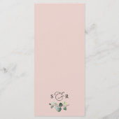 Burgundy Blush Wedding Danke Letter Card Menükarte (Rückseite)