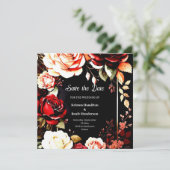 Burgundy-Bohemisch-Klasse Save The Date (Stehend Vorderseite)