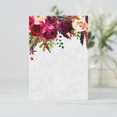 Burgundy Boho Blanche Einladung (Stehend Vorderseite)