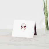 Burgundy Boho Dreamcatcher Danke-Karte Einladung (Rückseite)