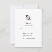 Burgundy Boho Floral RSVP-Karte RSVP Karte (Vorderseite)