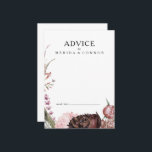 Burgundy Boho Floral Wedding Advice Card Hinweiskarte<br><div class="desc">Diese bordeauxrote Boho Blumenratte ist perfekt für Ihre elegante böhmische Sommerhochzeit. Moderne staubige Rose,  Aquarellfarben,  dunkle Vegetation,  Touchs von Peony,  Schmetterling und Rosa mit Rosa,  das ist sicher,  um das Aussehen,  das Sie sich wünschen,  zu vervollständigen.</div>