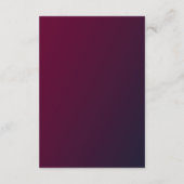 Burgundy Boho Floral Wedding Bouquet Details Begleitkarte (Rückseite)