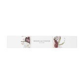 Burgundy Boho Floral Wedding Einladung Bly Band (Flach)
