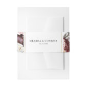 Burgundy Boho Floral Wedding Einladung Bly Band (Vorderseite Beispiel)