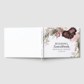 Burgundy Boho Floral Wedding Guest Book Gästebuch (Voll)