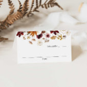 Burgundy Boho Floral Wedding Platzkarten