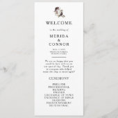 Burgundy Boho Floral Wedding Program Programm (Vorderseite)
