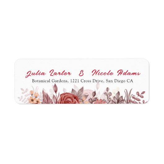 Burgundy Boho Rose Floral Pampas Grass Wedding (Vorne)