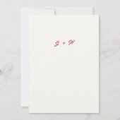 Burgundy Boho Rose Floral Pampas Grass Wedding Einladung (Rückseite)