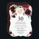 Burgundy Boho Wasserfarbenblush 30. Geburtstags-Pa Einladung<br><div class="desc">Burgundy Boho Wasserfarbe Blush 30. Geburtstag Party Einladung Siehe Matching Kollektion in Nest und Nest Store Wir haben auch viele andere Einladungen und Sammlungen.</div>