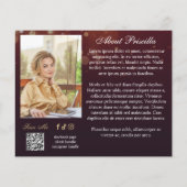 Burgundy Bokeh Romance Book Series Marketing Flyer (Hinten)