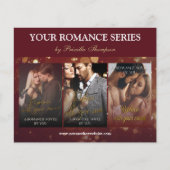 Burgundy Bokeh Romance Book Series Marketing Flyer (Vorne)