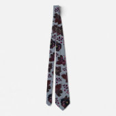 Burgundy Bordeaux Dusty Blue Elegante Hochzeit Krawatte (Rückseite)