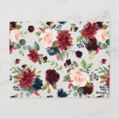 Burgundy Bouquet | Babyduschberatung Postkarte (Rückseite)