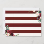 Burgundy Bouquet | Blumenheilige Taufe Einladung (Rückseite)