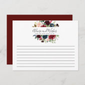 Burgundy Bouquet | Brautparty | Beratung/Wünsche Postkarte (Vorne/Hinten)
