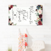Burgundy Bouquet | Brautparty Willkommen Banner (Insitu)