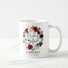 Burgundy Bouquet | Bridesmaid Kaffeetasse