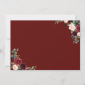 Burgundy Bouquet | Engagement Einladung (Rückseite)