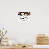 Burgundy Bouquet | GASTGESCHENKE HOCHZEITEN Poster (Küche)