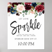 Burgundy Bouquet | Gelassen Liebe Sparkle Poster (Vorne)