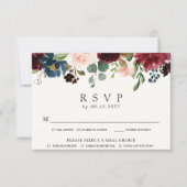 Burgundy Bouquet Overhang | UAWG | RSVP Karte (Vorderseite)