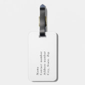 Burgundy Bouquet | Personalisierter Name Gepäckanhänger (Rückseite vertikal)