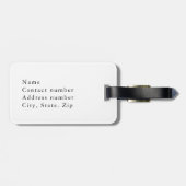 Burgundy Bouquet | Personalisierter Name Gepäckanhänger (Rückseite horizontal)