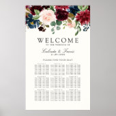 Burgundy Bouquet | Tabelle Floral 9 Poster (Vorne)