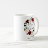 Burgundy Bouquet | Trauzeugin Kaffeetasse (VorderseiteRechts)