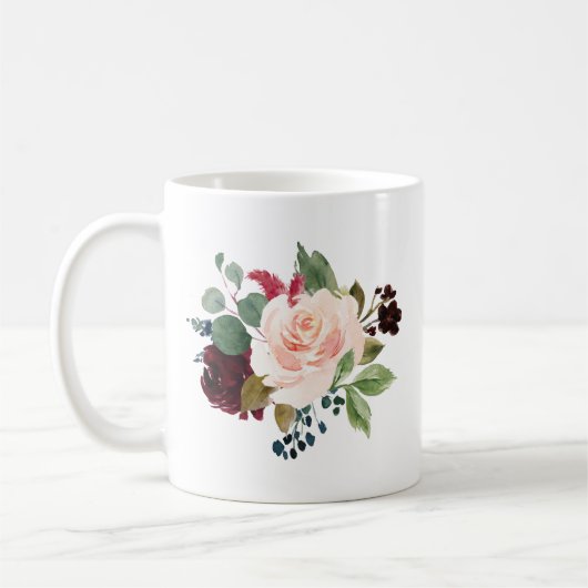 Burgundy Bouquet | Trauzeugin Kaffeetasse (Links)