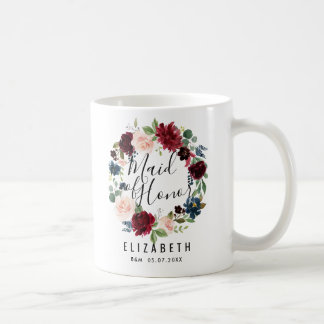 Burgundy Bouquet | Trauzeugin Kaffeetasse