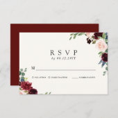 Burgundy Bouquet | UAWG | RSVP Karte (Vorne/Hinten)