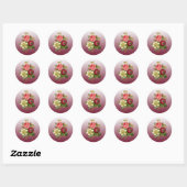 Burgundy Bouquet von Rose Stickers (Blatt)