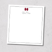 Burgundy Bow Border Script Custom Name Script Notizblock