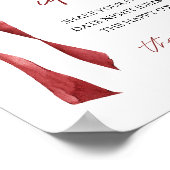 Burgundy Bow Brautparty Date Night Idea signieren Poster (Ecke)