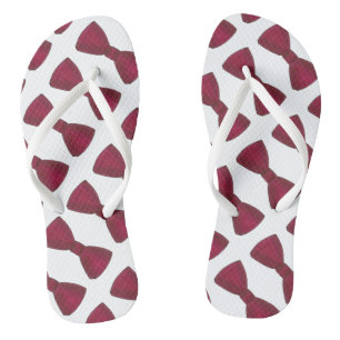 Burgundy Bow Krawatte Bowtie Wedding Prom Flip Flo Badesandalen