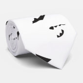 Burgundy Bow Krawatte & Green Floral Necktie (Gerollt)