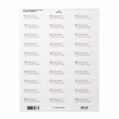 Burgundy Bow Return Address Label (Vorne)