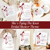 Burgundy Bow Sie bindet das Brautparty des Knotens Einladung